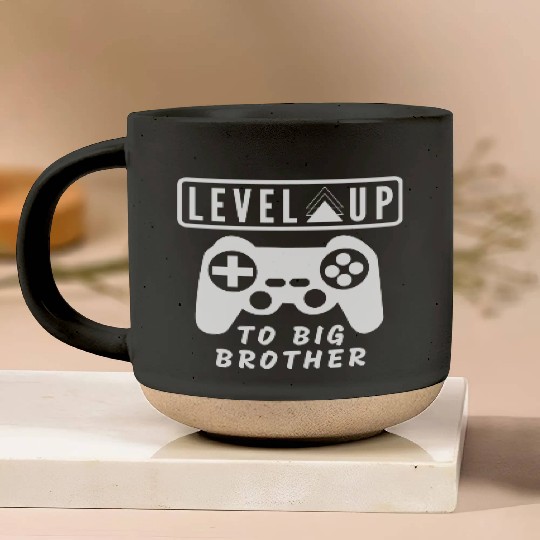 Level Up to big brother Pottery Mugs