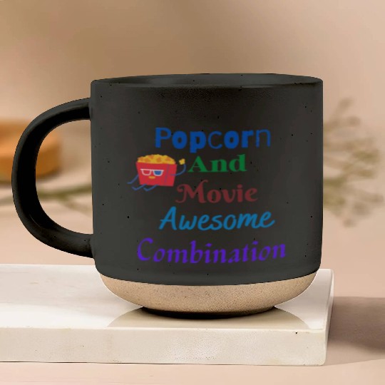 Popcorn And Movie Awesome Combination Pottery Mugs