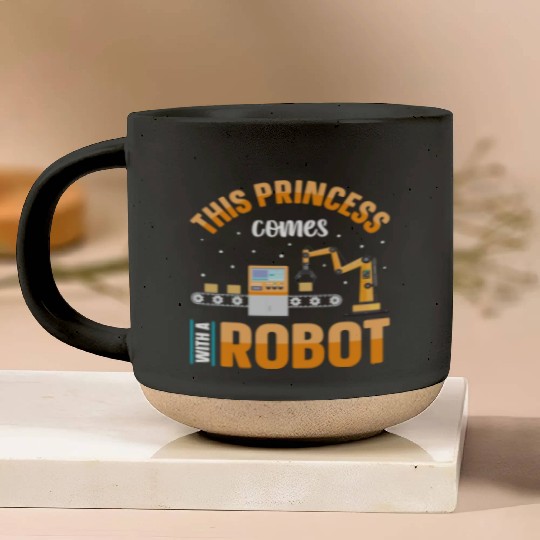 Robot Robotics Engineer Female Pottery Mugs