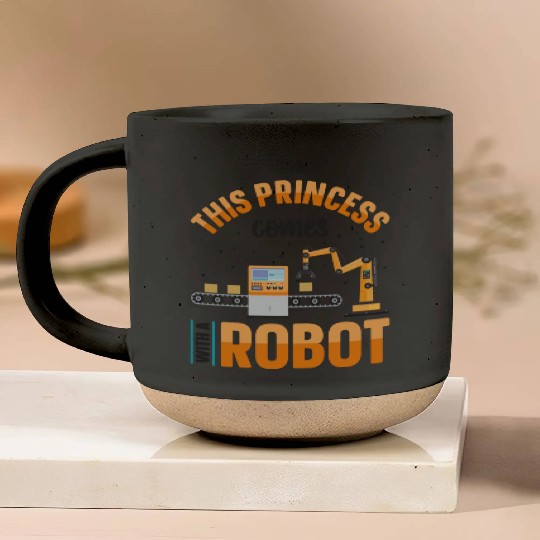 Robot Robotics Engineer Female Pottery Mugs