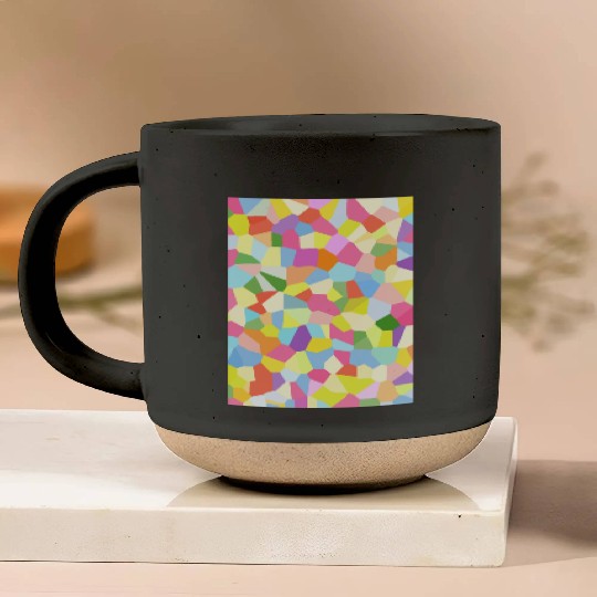 Bright Colored Crystals. Crystal Pattern Pottery Mugs