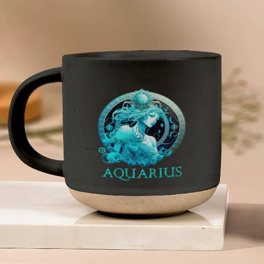 Embrace Your Aquarius Identity: Aquarius Pride Zod Pottery Mugs