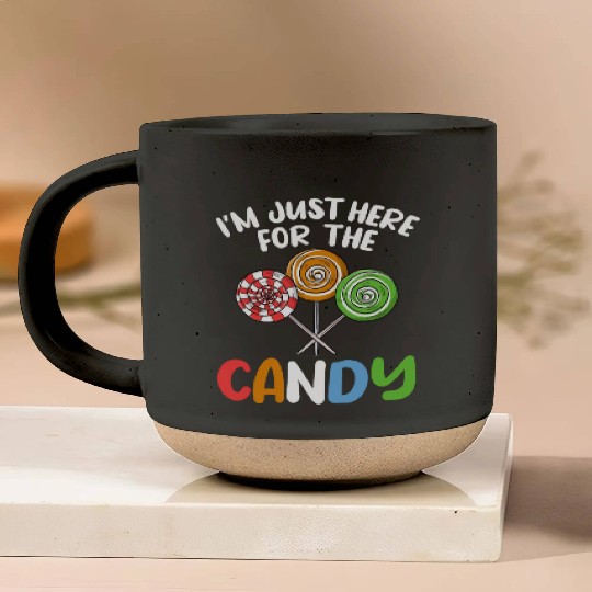 I'm Just Here For The Candy Lollipop Halloween Cos Pottery Mugs