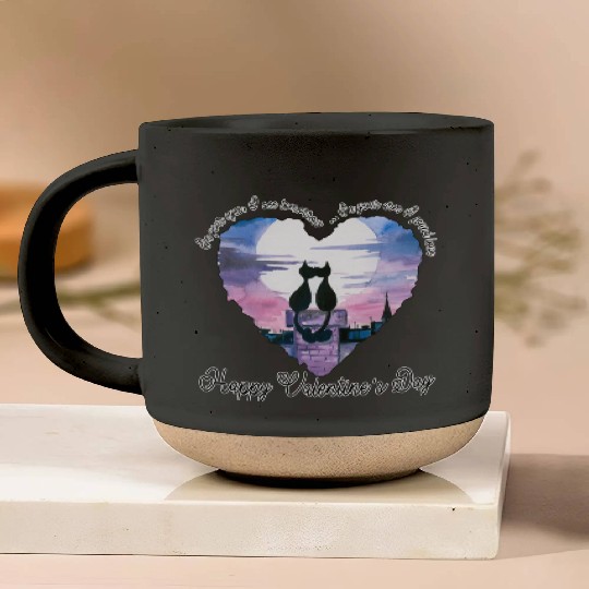 Cat love | happy valentines day | valentines day Pottery Mugs