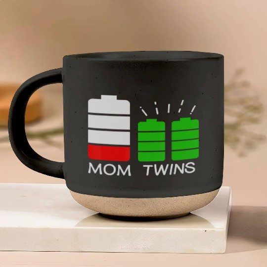 Twin Mom Low Battery Tired Mom Of Twins Pottery Mugs