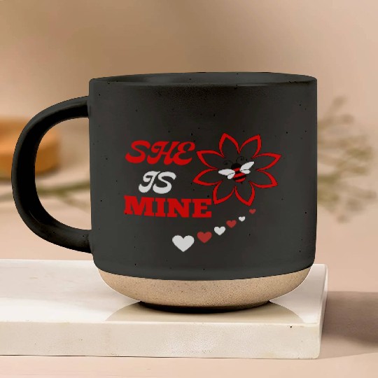 Vive La Saint Valentine Pottery Mugs
