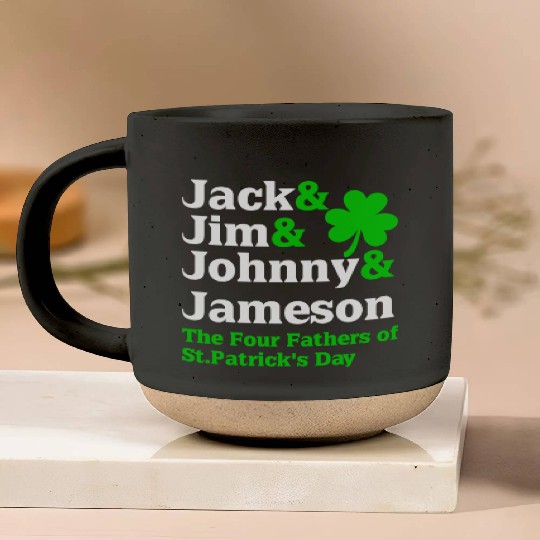 Jack Jim Johnny Jameson Father of St Patrick Day Pottery Mugs