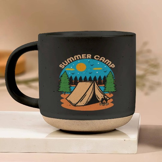 Happy Summer Camp Camping Lover FunnyT-Pottery Mugs