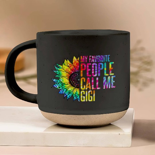 My Favorite People Call Me Gigi Sunflower Tie Dye Pottery Mugs