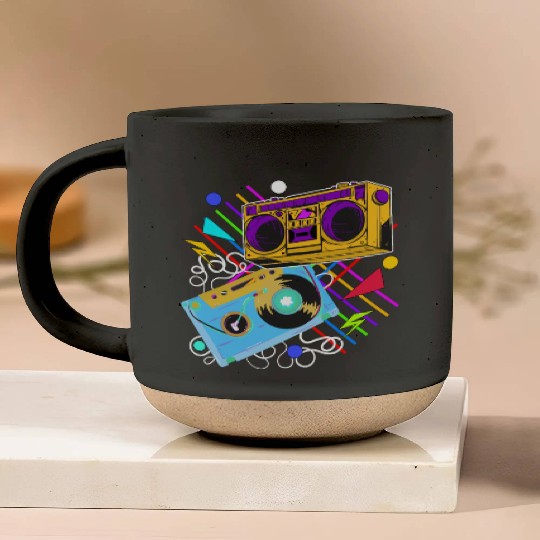 80s 90s Music Aesthetic Vintage Boombox Retro Cass Pottery Mugs