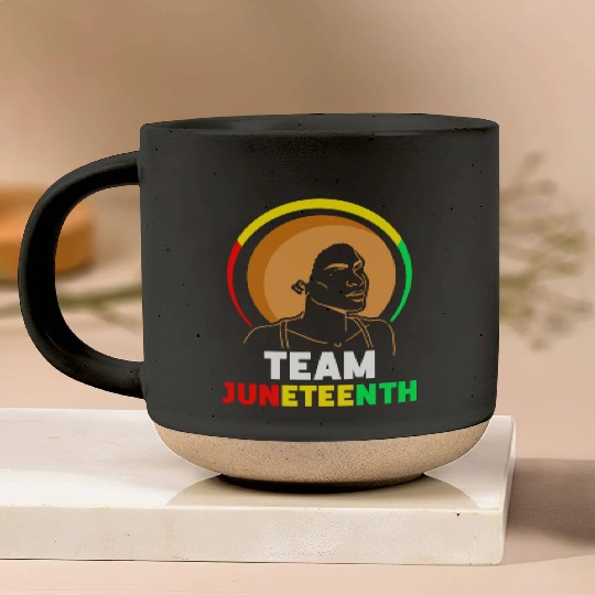 Team Juneteenth Black American Africa 1865 Pottery Mugs