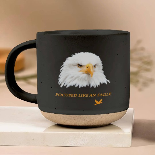 Bald Eagle Gift Idea Focussed like an Eagle Photo Pottery Mugs