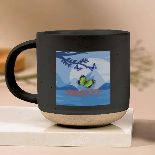 beautiful nature butterflies Pottery Mugs