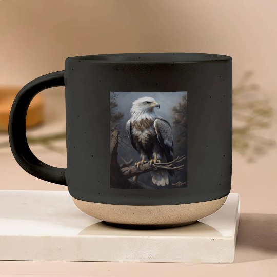 Majestic White-Headed Eagle in the Wild Pottery Mugs