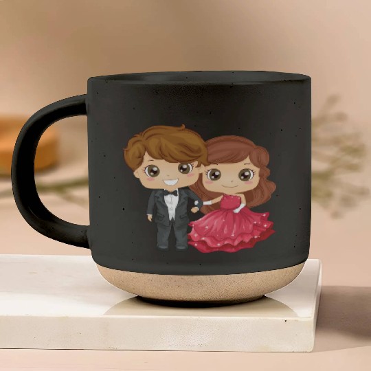 The groom and the bride Pottery Mugs