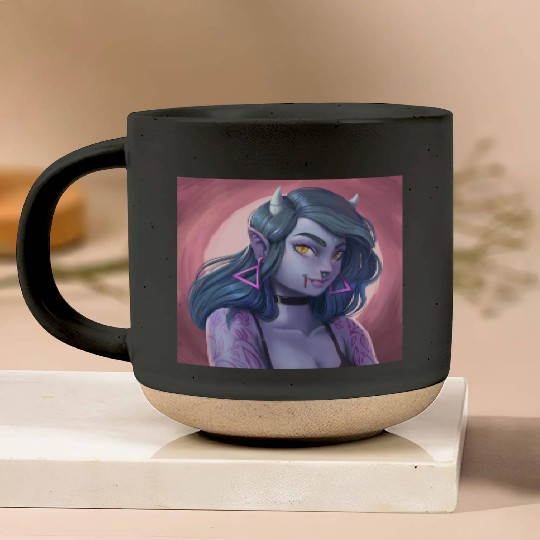 Alpha Female illustration as vampire Pottery Mugs