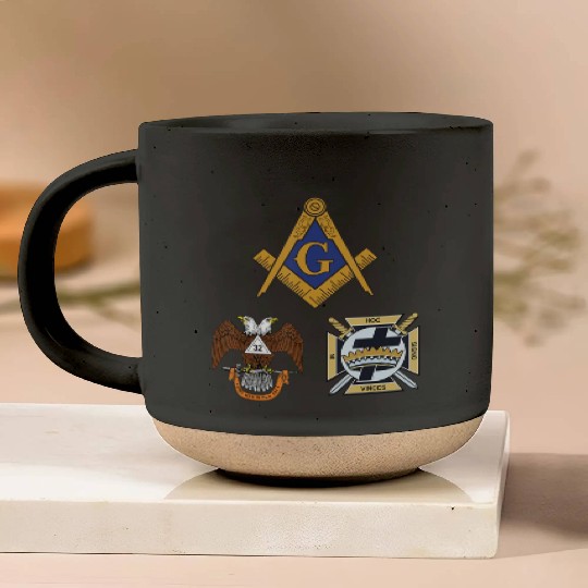 Mason Scottish Rite Knights Templar Pottery Mugs