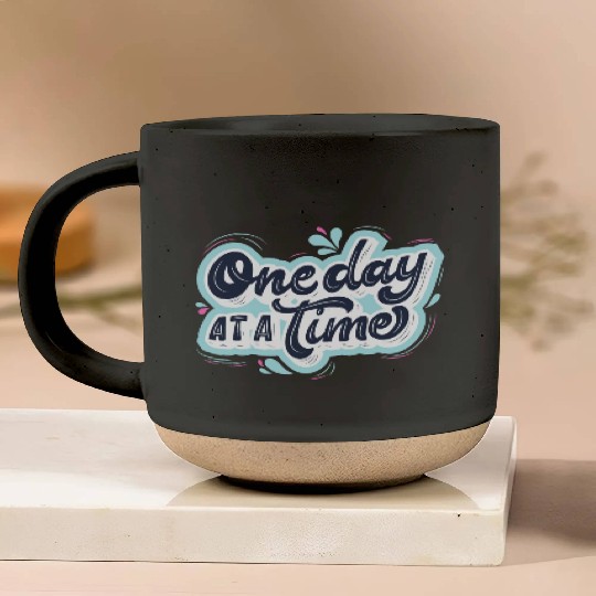 One day at a time Pottery Mugs