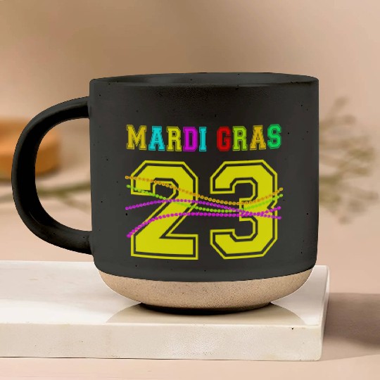 2023 Mardi Gras New Orleans Party Beads Bourbon St Pottery Mugs