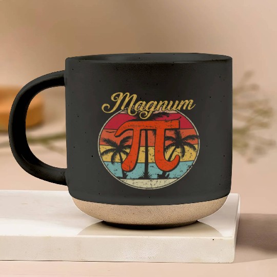 Magnum Pi Math Pi Day Retro Pottery Mugs