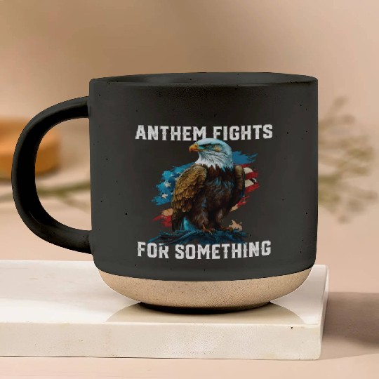 Anthem Fights For Something American Bald Eagle Pottery Mugs