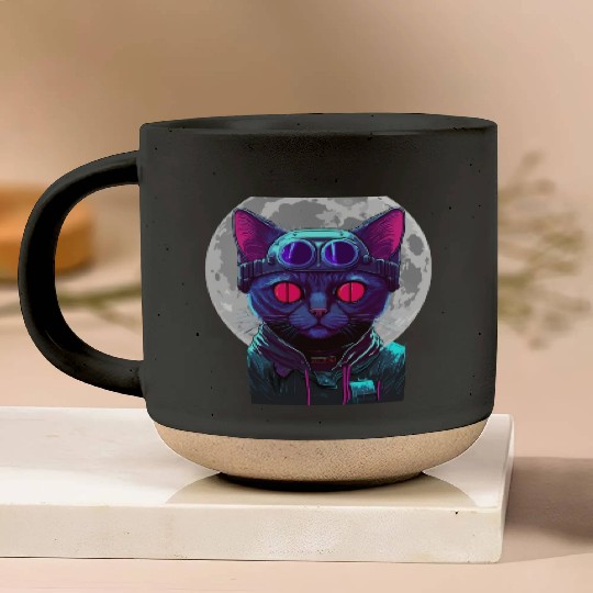 SPACE CAT 1 Pottery Mugs