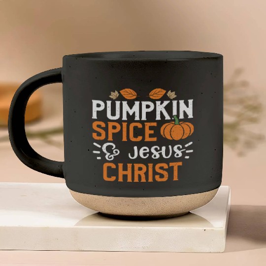 Pumpkin Spice & Jesus Christ Pottery Mugs