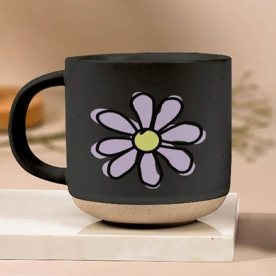 Lavender Flower Pottery Mugs