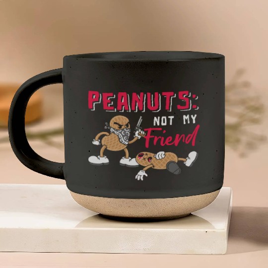 Peanuts Not My Friend Peanut Allergic Pottery Mugs