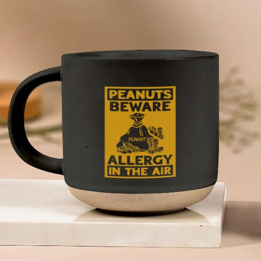 Peanuts Beware Allergy In The Air Peanut Allergic Pottery Mugs