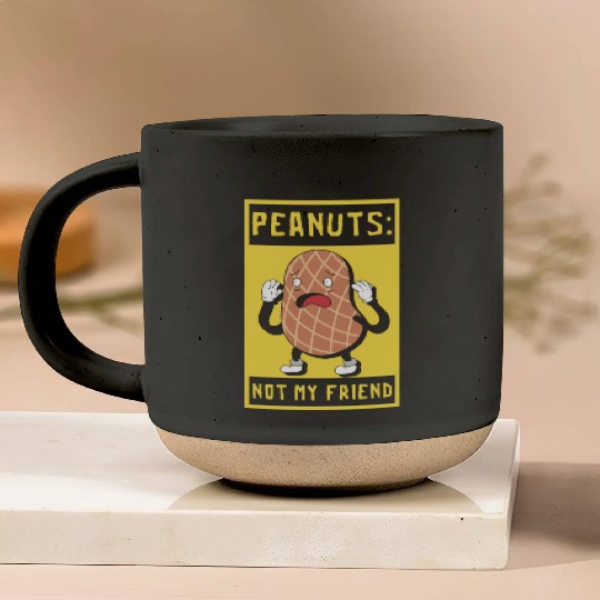 Peanuts Not My Friend Peanut Allergic Pottery Mugs