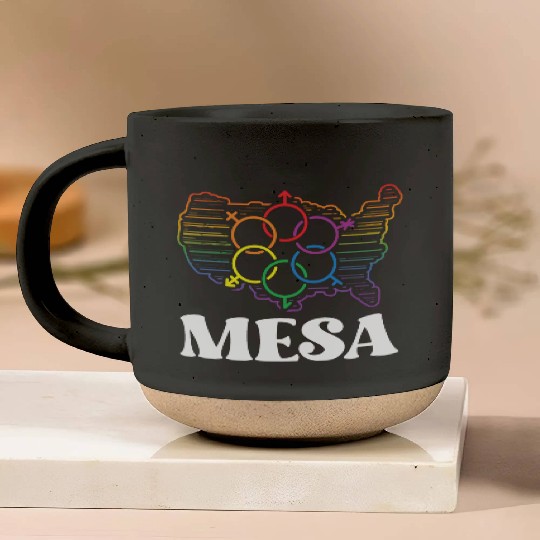 Mesa Pride Flag Pride Month LGBTQ Flag LGBT Commun Pottery Mugs