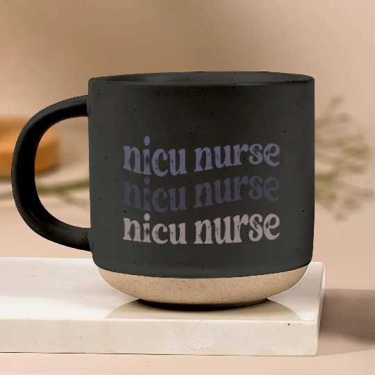NICU Vintage Retro Gift for Baby Nurse Design Pottery Mugs