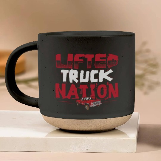 Lifted Truck Nation Pickup Truck Square Body Truck Pottery Mugs