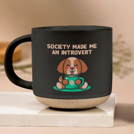Handcrafted by Society Introvert Sayings Antisocia Pottery Mugs