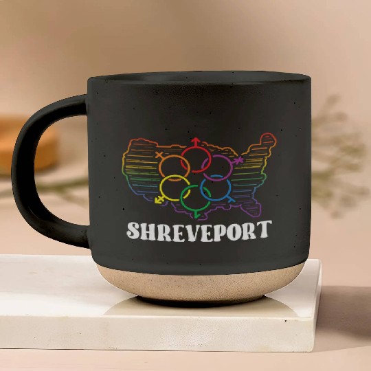 Shreveport Pride Month Pride Flag LGBT Community L Pottery Mugs
