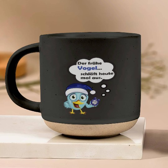 The early bird sleeps today from Vogel Sleeping Pottery Mugs