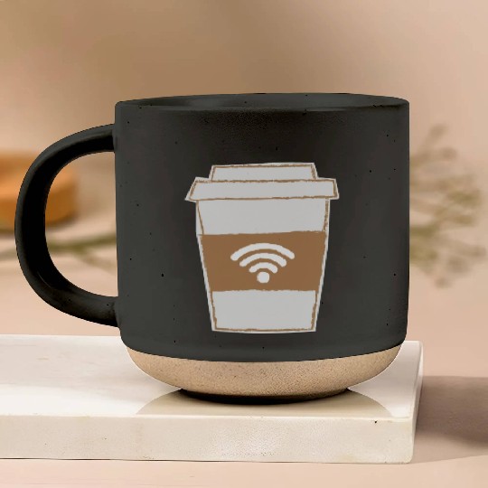 Coffee Wifi Pottery Mugs