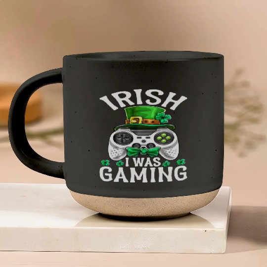 Irish I Was Gaming St Patricks Day Gamer Pottery Mugs