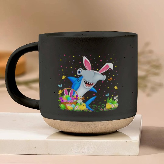 Shark Fish Easter Egg Hunting Hammerhead Shark Eas Pottery Mugs