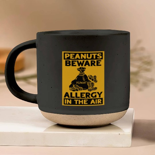 Peanuts Beware Allergy In The Air Peanut Allergic Pottery Mugs