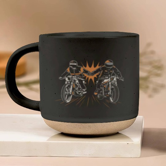 Motorcycle Passion Gasoline In The Veins Pottery Mugs