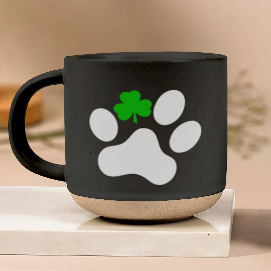 Dog St. Patrick's Day Shamrock Dog Pottery Mugs