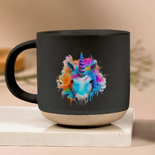 Colourful unicorn Pottery Mugs