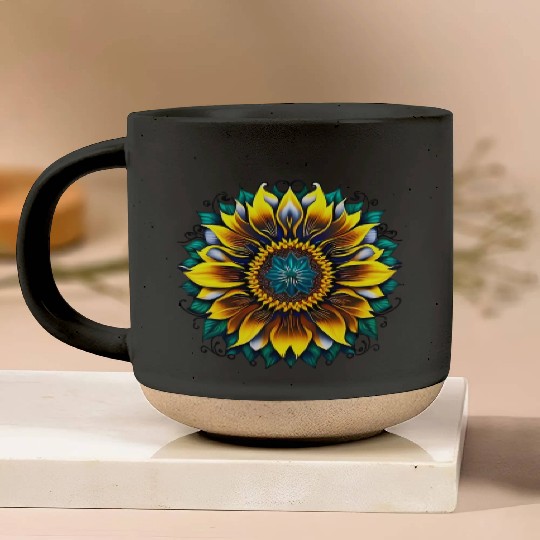 Beautiful Sunflower Flower Pottery Mugs