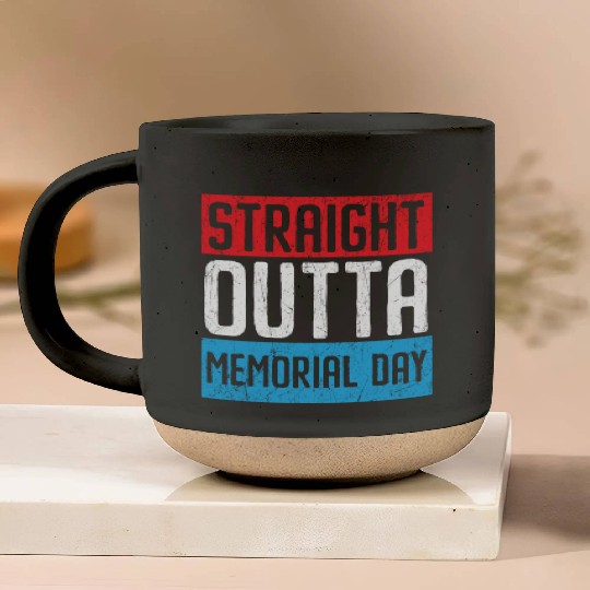 Patriotic Veteran USA Flag American Memorial Day Pottery Mugs