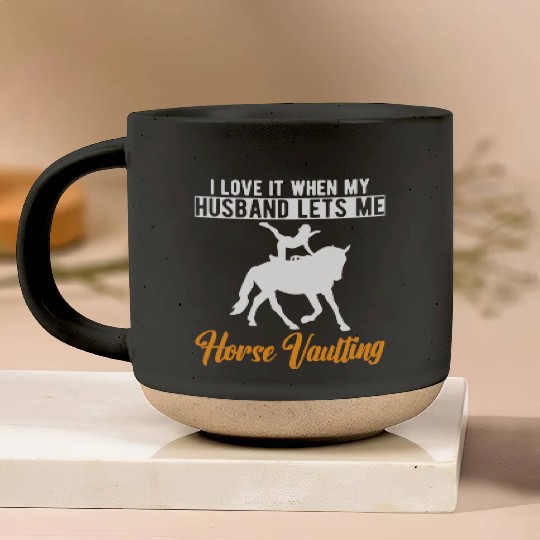 Funny Equestrian Horse Vaulting Wife Pottery Mugs