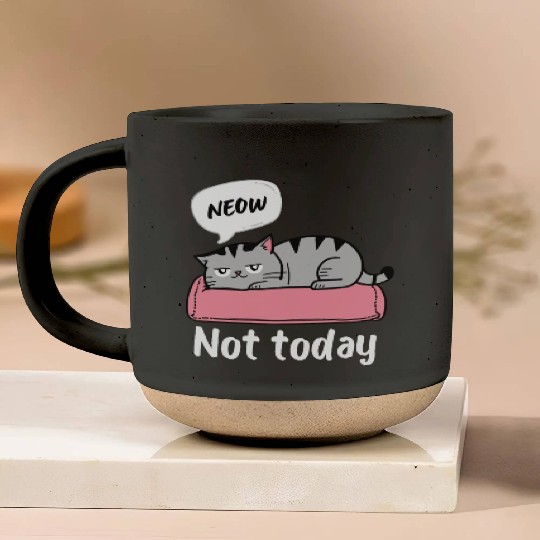 Funny Lazy Bored Cat | For Cat Mom Cat lovers Pottery Mugs