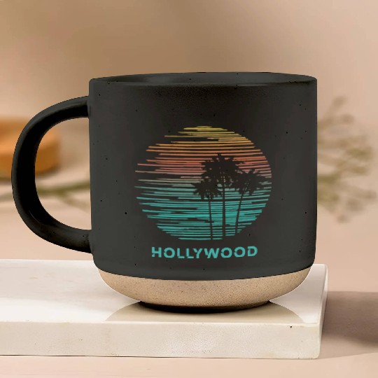 Hollywood California Cool Souvenir Vacation Pottery Mugs