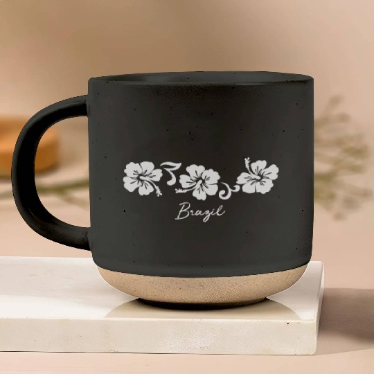 Brazil Hibiscus Flower Pottery Mugs
